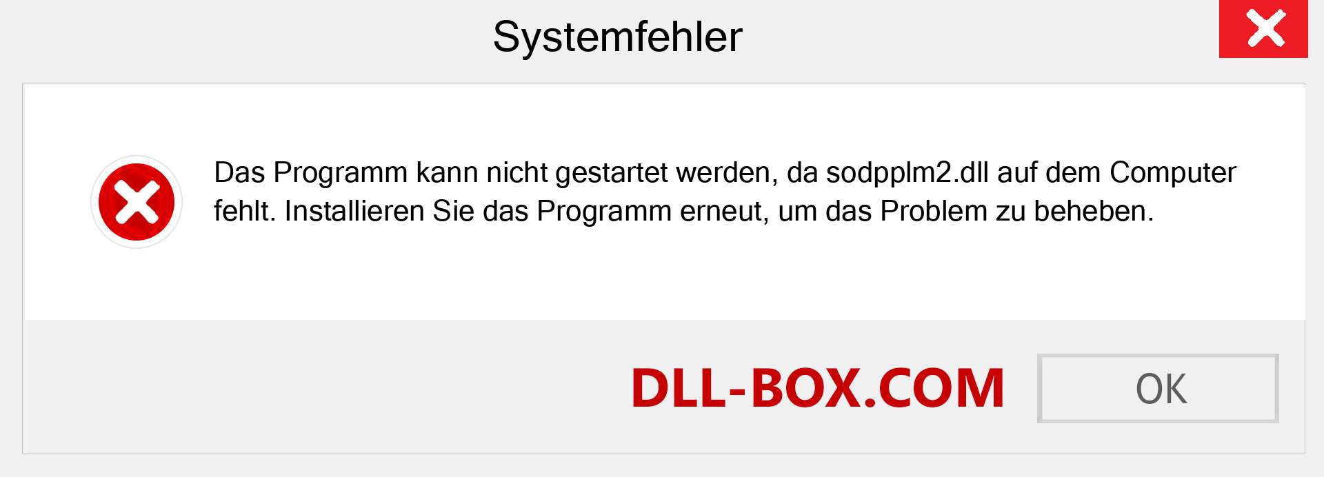 sodpplm2.dll-Datei fehlt?. Download für Windows 7, 8, 10 - Fix sodpplm2 dll Missing Error unter Windows, Fotos, Bildern