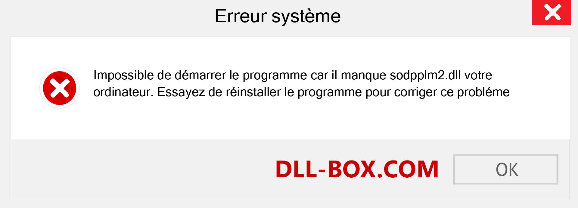 Le fichier sodpplm2.dll est manquant ?. Télécharger pour Windows 7, 8, 10 - Correction de l'erreur manquante sodpplm2 dll sur Windows, photos, images